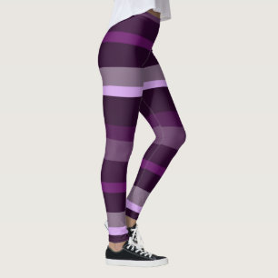 Leggings Rayas abstractas púrpura y rosa