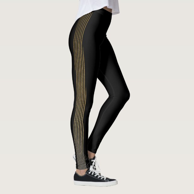 Leggings Rayas agudas del oro (Derecha)