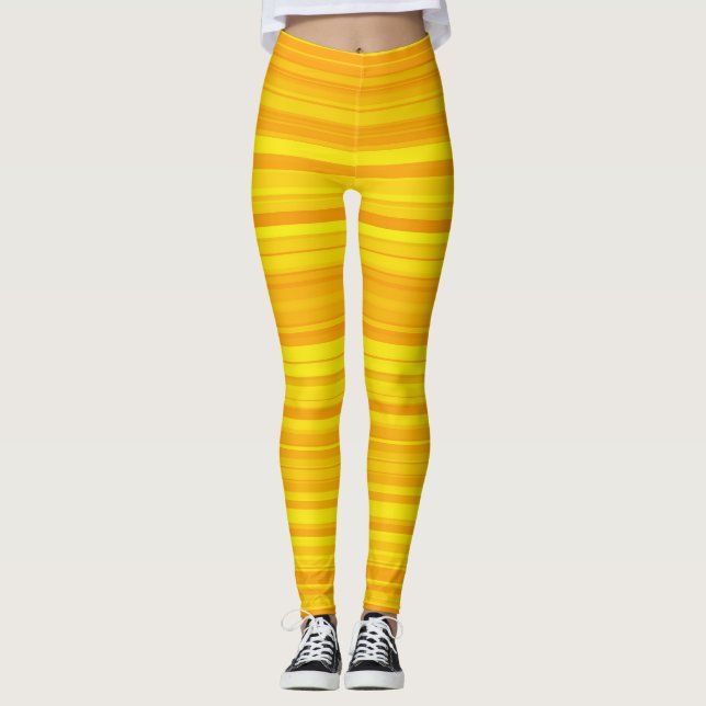 Leggings Rayas amarillas naranjas (Anverso)
