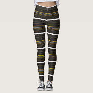 Leggings Rayas amarillas negras y cortas