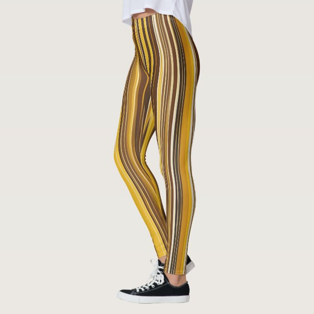 Leggings Rayas amarillas, ocres, marrones y blancas (Izquierda)