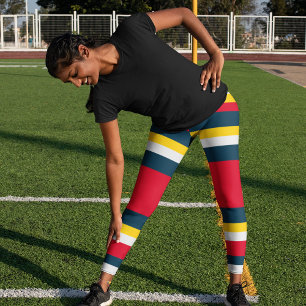 Leggings Rayas amarillas rojas azules