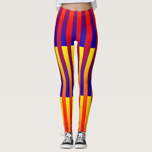 Leggings Rayas amarillas rojas azules