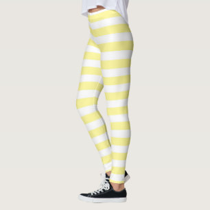Leggings Rayas amarillo claro y blancas