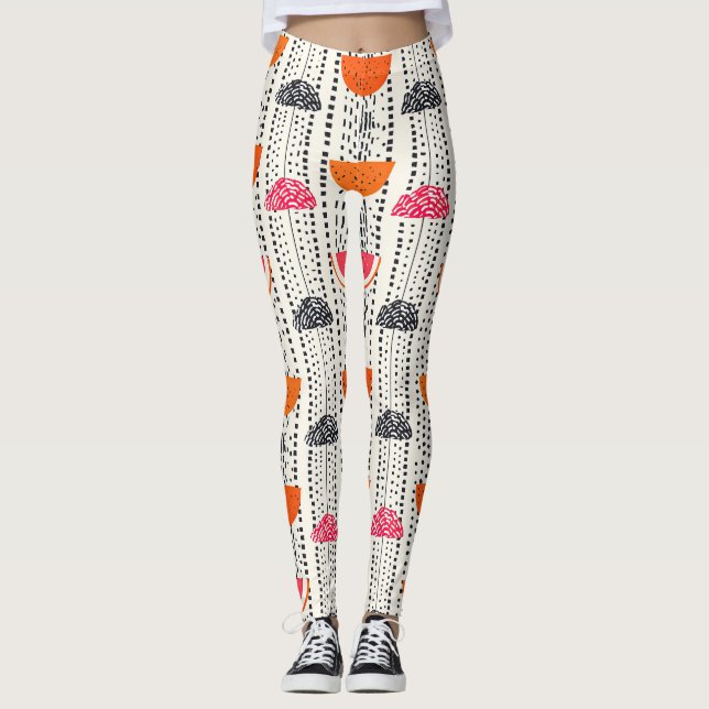 Leggings Rayas audaces de rodajas de cítrico (4) (Anverso)