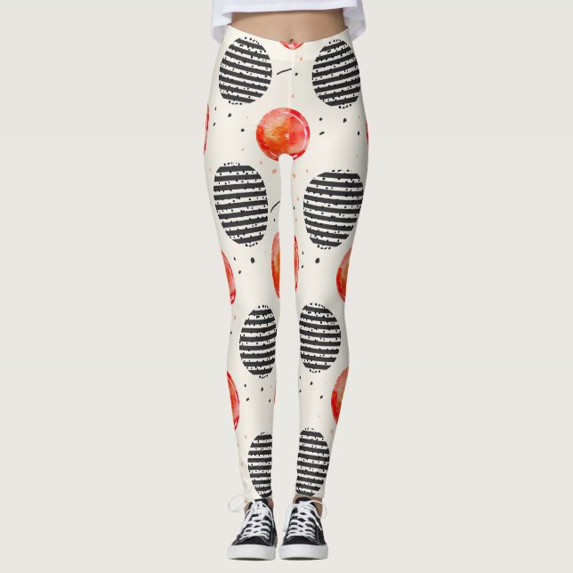 Leggings Rayas audaces de rodajas de cítrico (5) (Anverso)