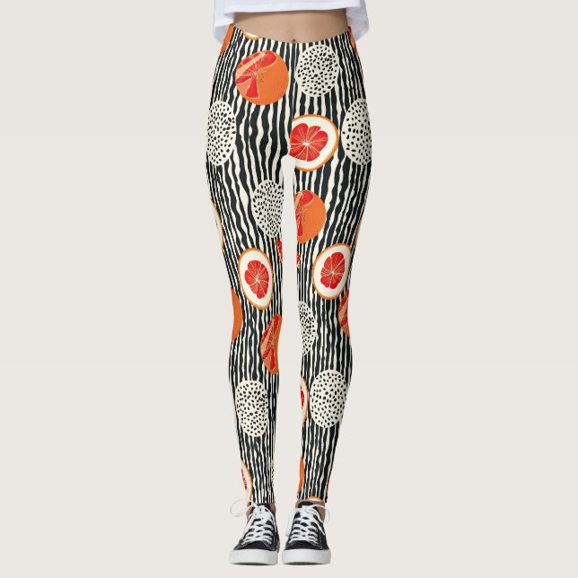 Leggings Rayas audaces de rodajas de cítrico (6) (Anverso)