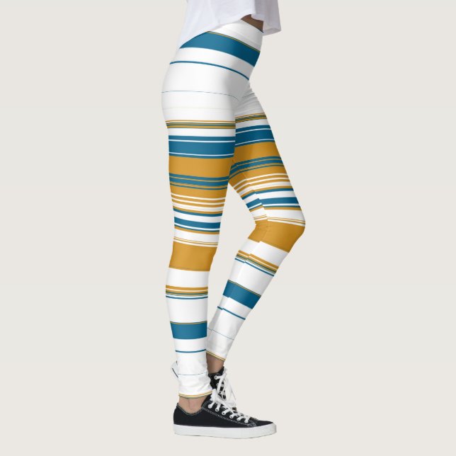 Leggings Rayas azules blancas y amarillas (Derecha)