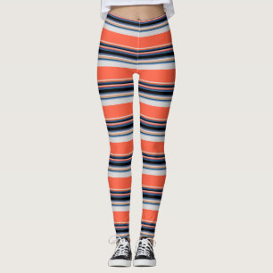 Leggings Rayas azules de naranja suave