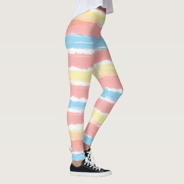 Leggings Rayas azules rosas bonitos (Derecha)