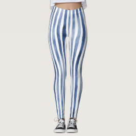 Leggings Rayas Blancas Azules
