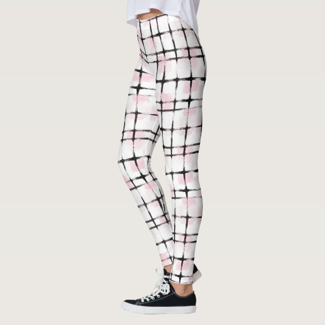 Leggings Rayas Blancas Negras Rosas (Izquierda)