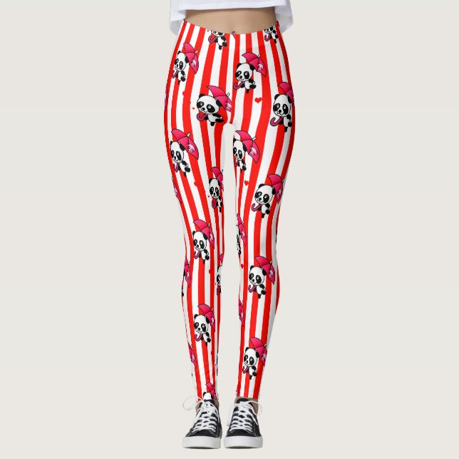 Leggings Rayas blancas rojas (Anverso)