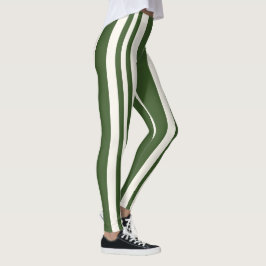 Leggings Rayas blancas verdes