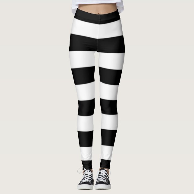 Leggings Rayas blancas y negras (Anverso)