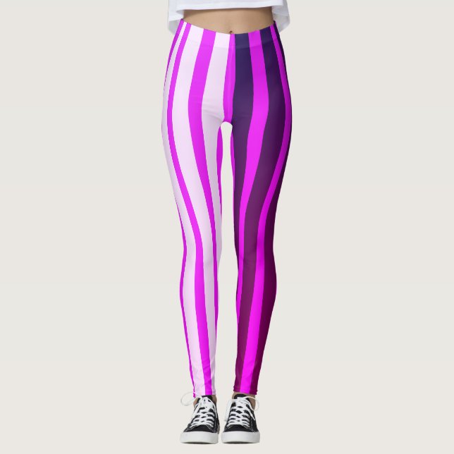 Leggings Rayas blancas y negras rosadas (Anverso)