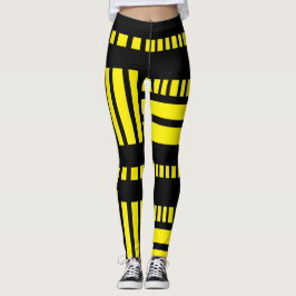 Leggings Rayas.Blanco negro 01 B amarillo BG