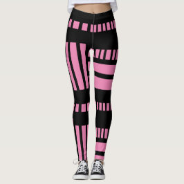 Leggings Rayas.Blanco negro 01 BG rosa