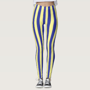Leggings Rayas blandas verticales amarillas y azules