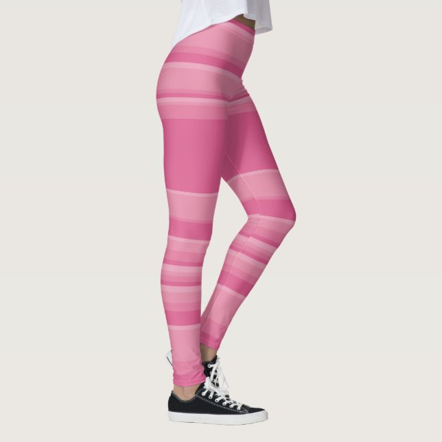 Leggings Rayas complejas en rosa (Derecha)