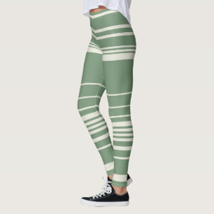 Leggings Rayas complejas en verde