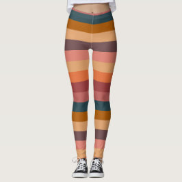 Leggings Rayas de Acuarela de Atardecer