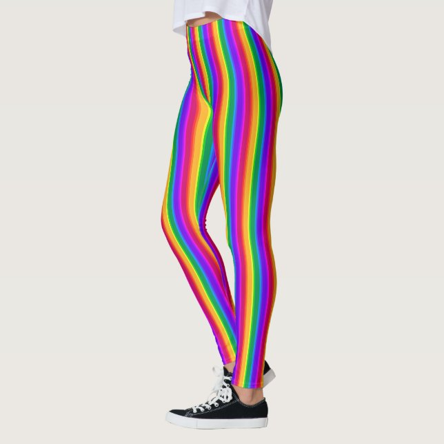 Leggings Rayas de arco iris irregulares (Izquierda)