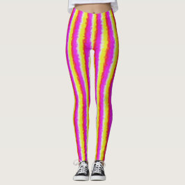 Leggings Rayas de arco iris rosado de Artdeco