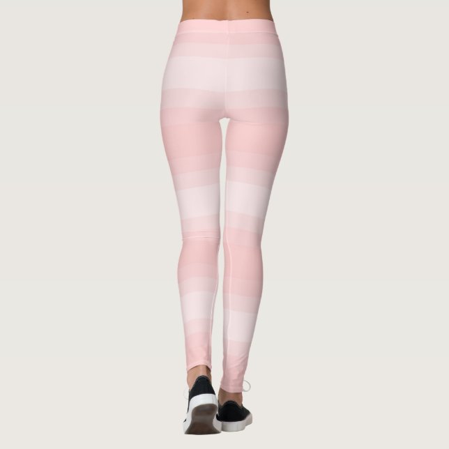 Leggings Rayas de barrido claro mejor plantilla estilizada (Reverso)