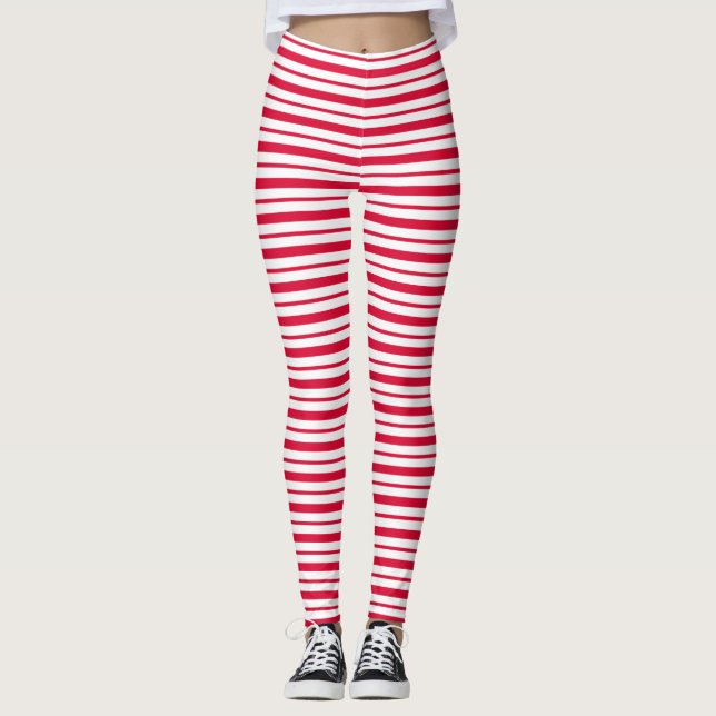Leggings Rayas de Bastón de Caramelo (Anverso)
