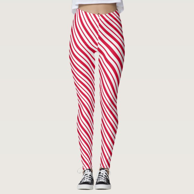 Leggings Rayas de Bastón de Caramelo (Anverso)