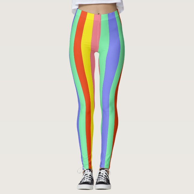 Leggings Rayas de candía retro - Un amor (Anverso)