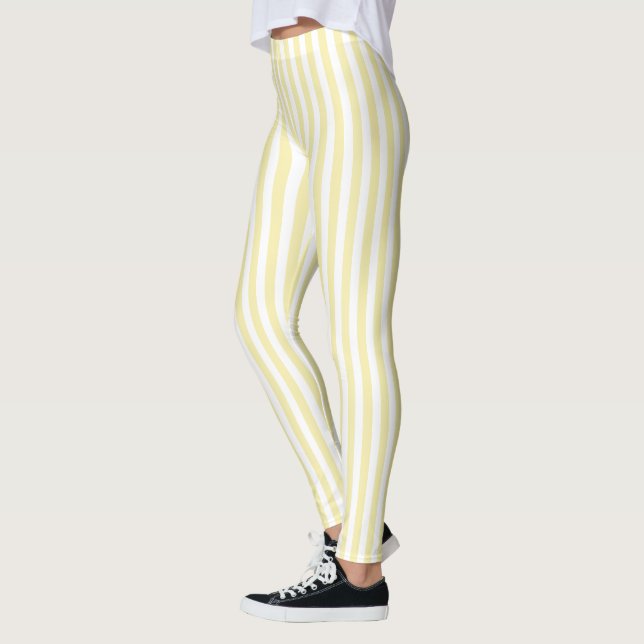 Leggings Rayas de caramelo amarillo y blanco (Izquierda)
