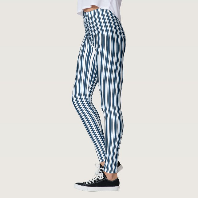 Leggings Rayas de caramelo azul y blanco de la marina (Izquierda)