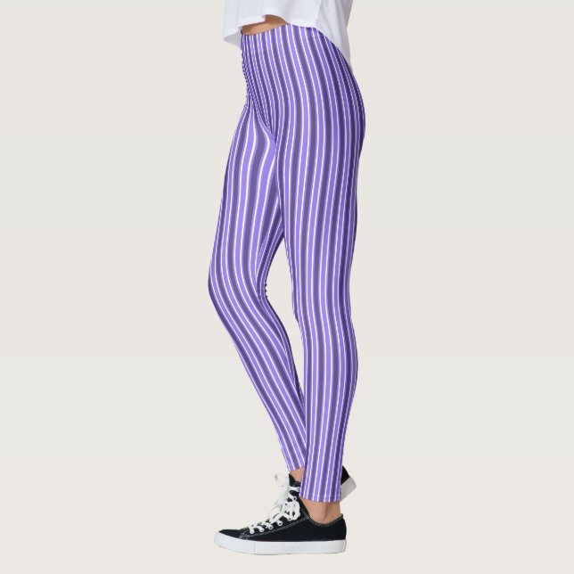 Leggings Rayas de caramelo morado y blanco (Izquierda)