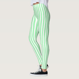 Leggings Rayas de caramelo verde claro