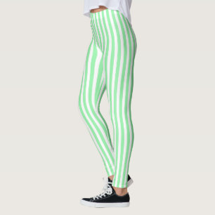 Leggings Rayas de caramelo verde claro