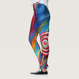 Leggings Rayas de caramelo y chupete