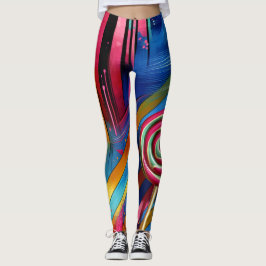 Leggings Rayas de caramelo y chupete