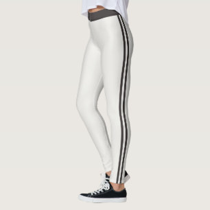 Leggings Rayas de Carbón Neutrales Athleisure Hechas a Medi