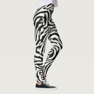 Leggings Rayas de cebra de la curva de safari exótica
