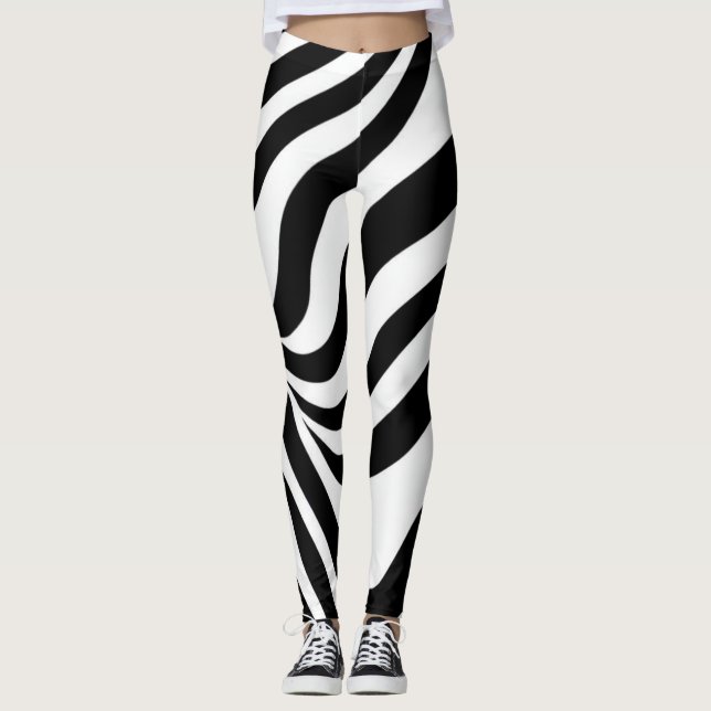 Leggings Rayas de cebra flotantes (Anverso)