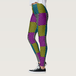 Leggings Rayas de cebra - Patrón geométrico Resumen Art 3D