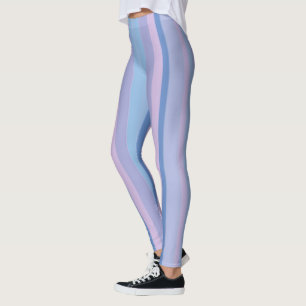 Leggings Rayas de color rosa, morado y azul