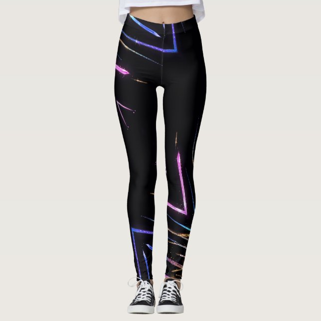 Leggings Rayas de colores brillan (Anverso)