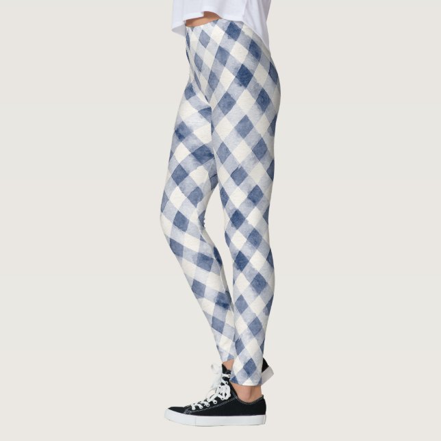 Leggings Rayas de Cuadro Azul Blanco (Izquierda)