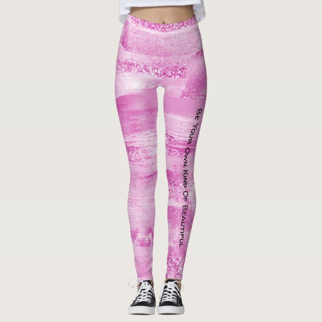 Leggings Rayas de espuma rosadas (Anverso)