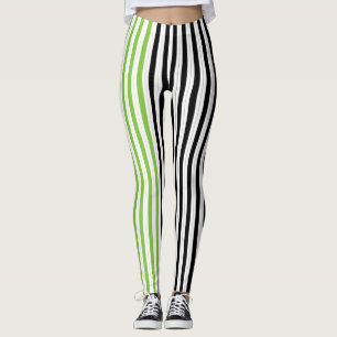 Leggings Rayas de Halloween Morado Verde Negro Naranja