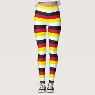 Leggings rayas de la bandera de Brunei país patrón blanco n