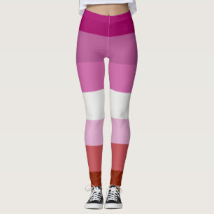 Leggings Rayas de la Bandera del Orgullo Lesbiano